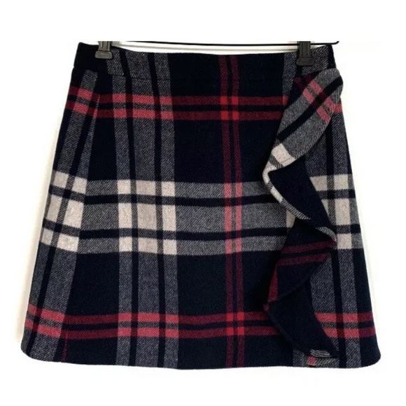 Women’s plaid skirt short blue new JCREW - Picture 1 of 9